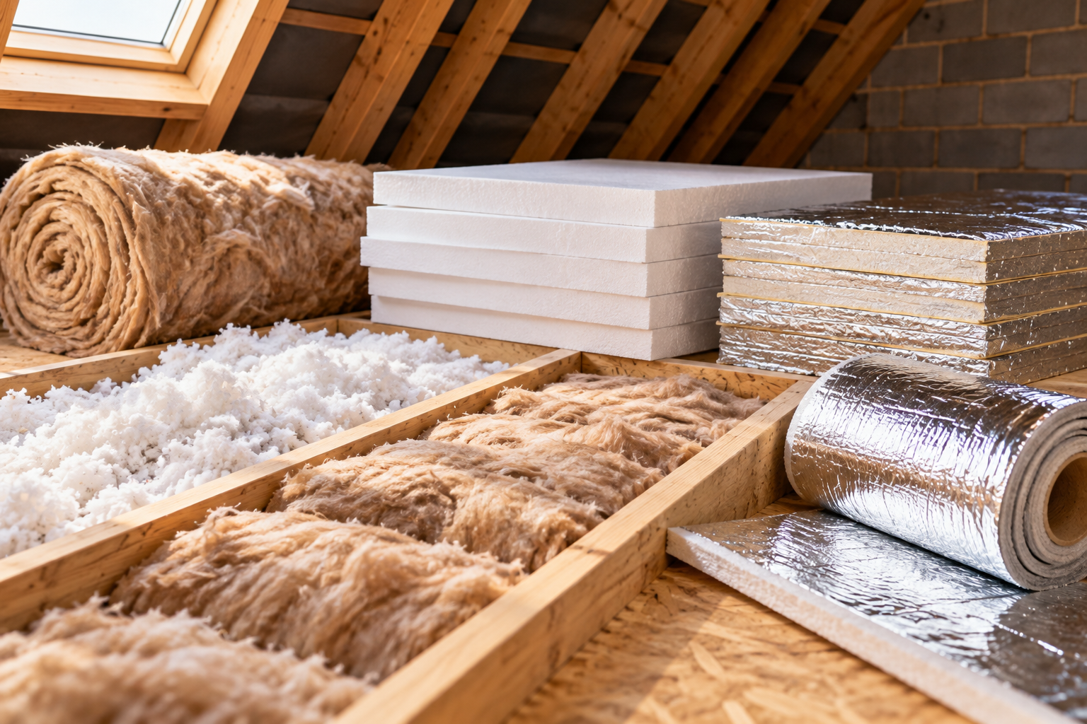 Different types of loft insulation materials suitable for Manchester homes